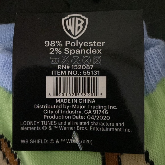 Baby Wile E. Coyote Kids No Show Socks - Picture 3 of 5